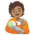 person feeding baby, medium skin tone